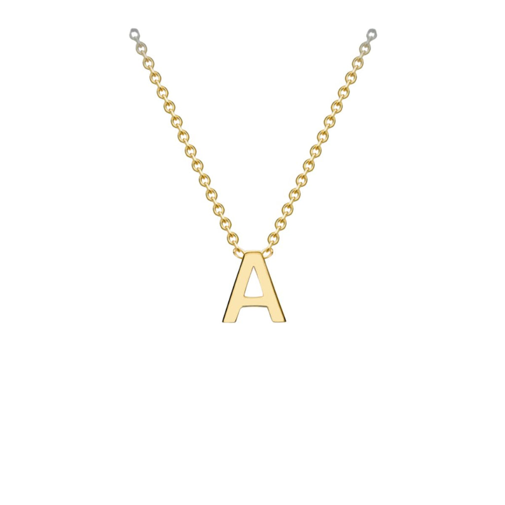 9K YELLOW GOLD MINI "A" PENDANT