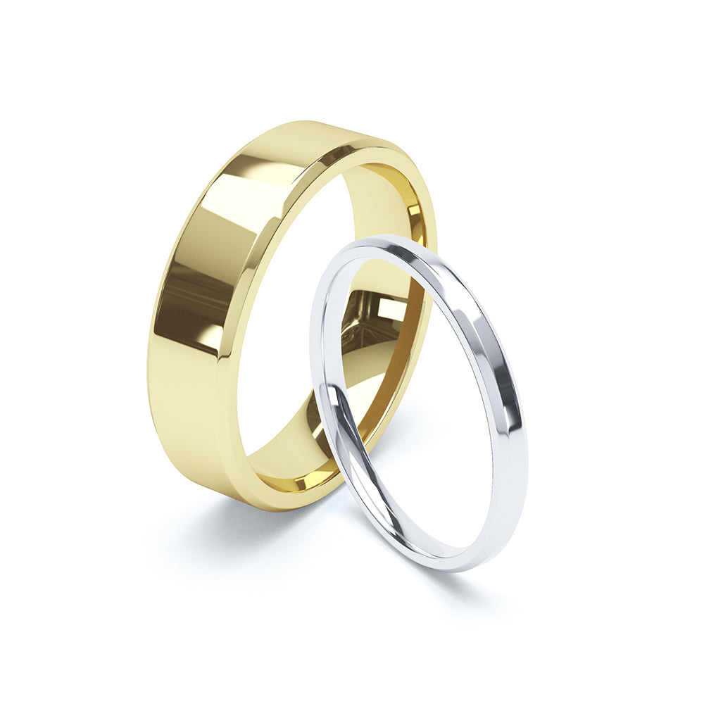 Bevelled Plain Wedding Band