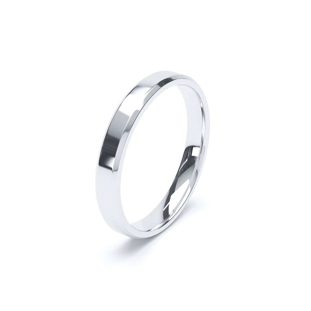 Bevelled Plain Wedding Band