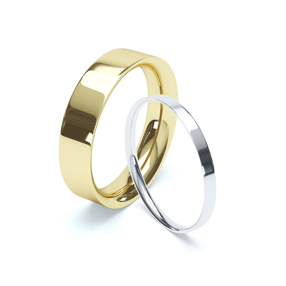 Flat Court Plain Wedding Band