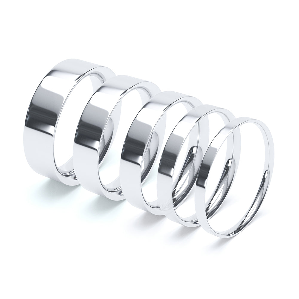 Flat Court Plain Wedding Band