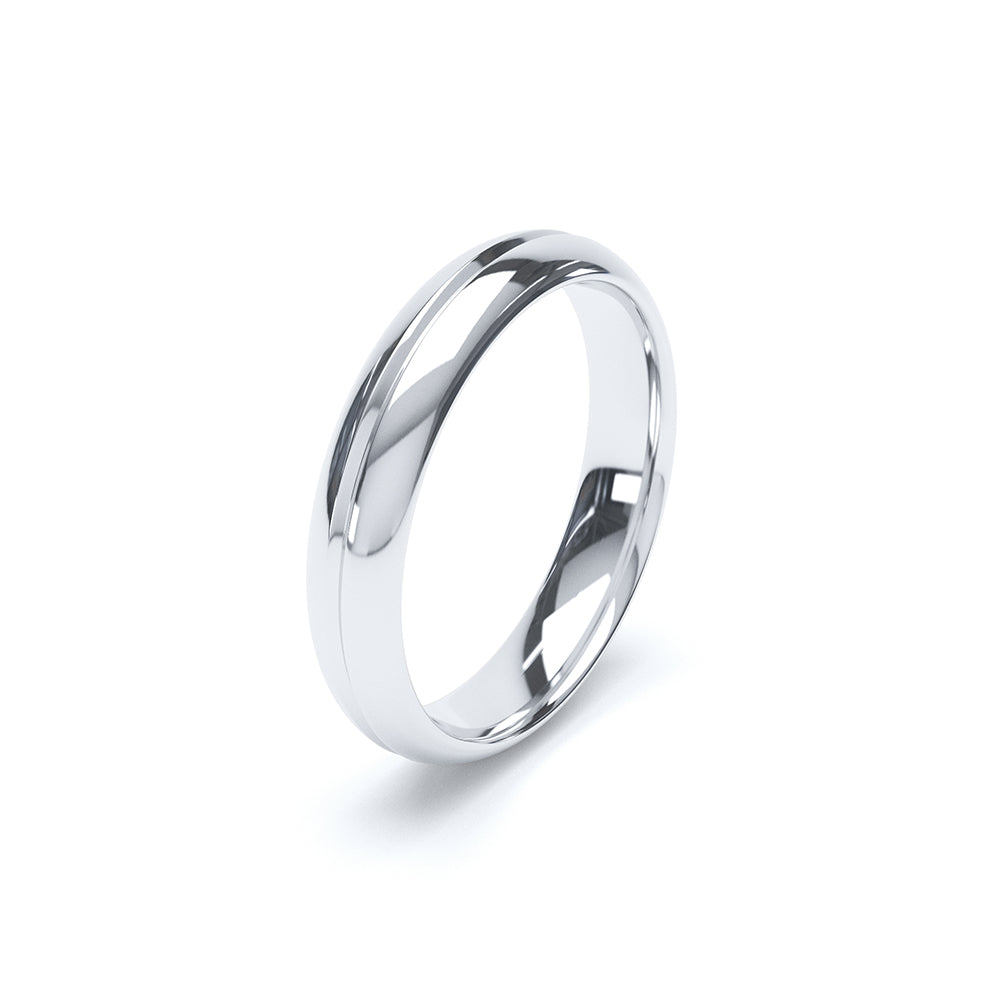 Full Court Grooved Plain Wedding Band