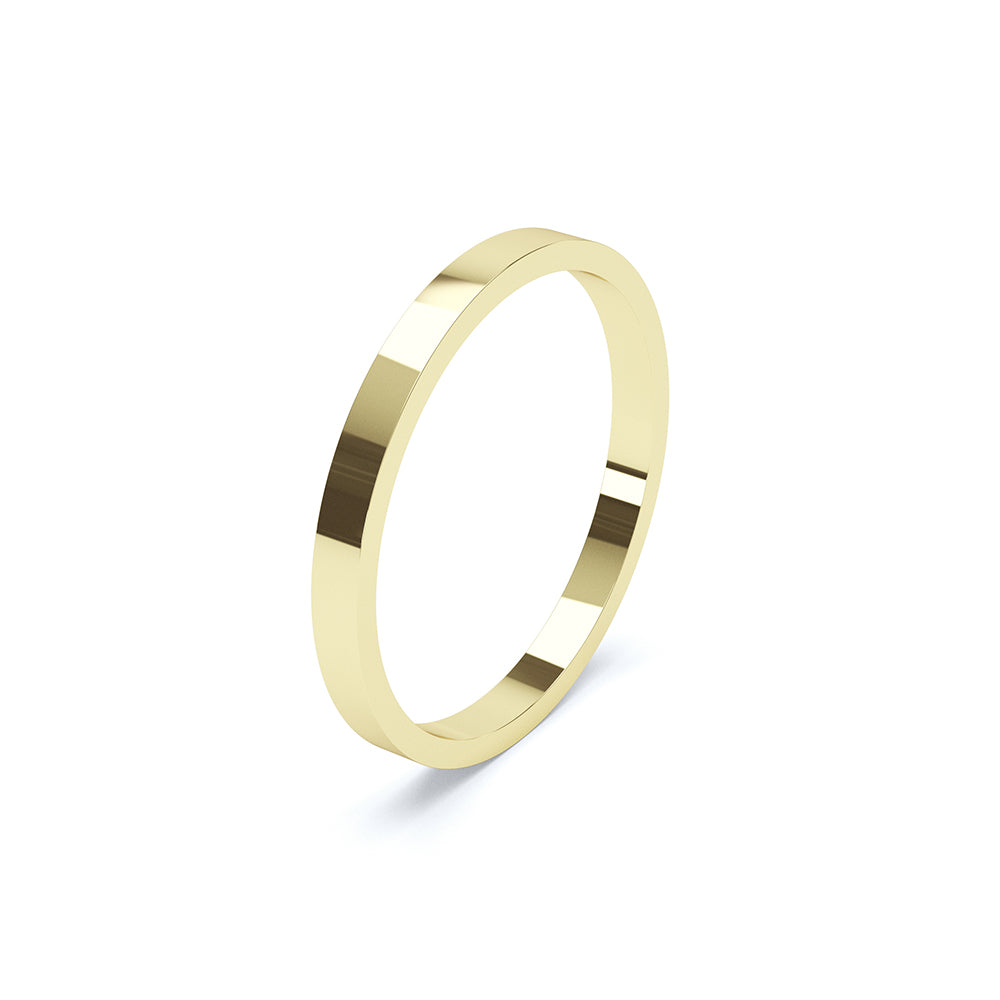 Flat Profile Plain Wedding Band