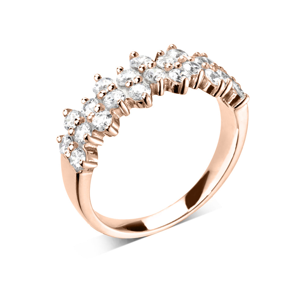 Milly - Multi Stone Half Eternity Ring