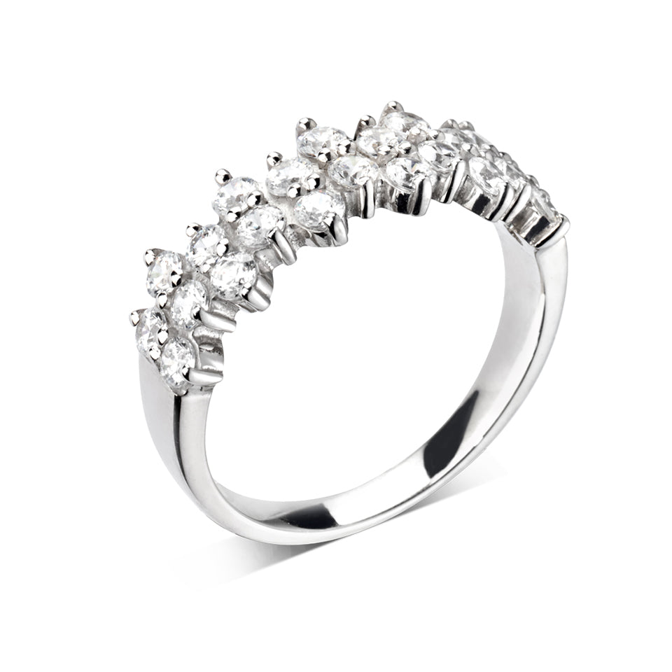 Milly - Multi Stone Half Eternity Ring