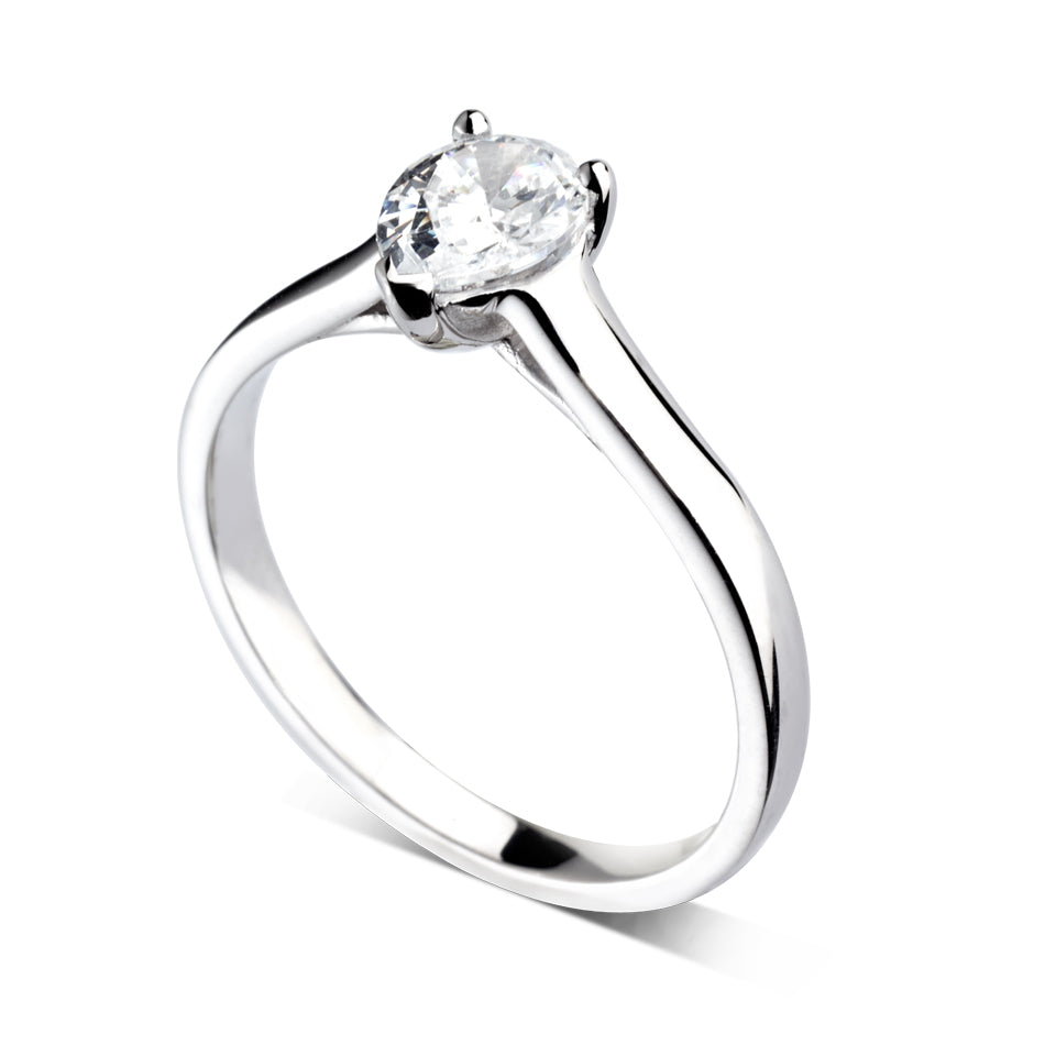 3 Claw Pear Cut Diamond Solitaire - JQD1025