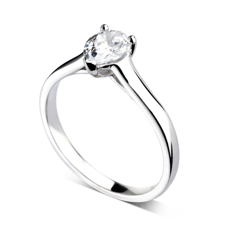 3 Claw Pear Cut Diamond Solitaire - JQD1025