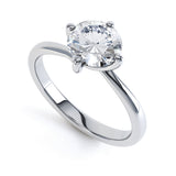 4 Claw Round Cut Diamond Twist Solitaire - JQD1005
