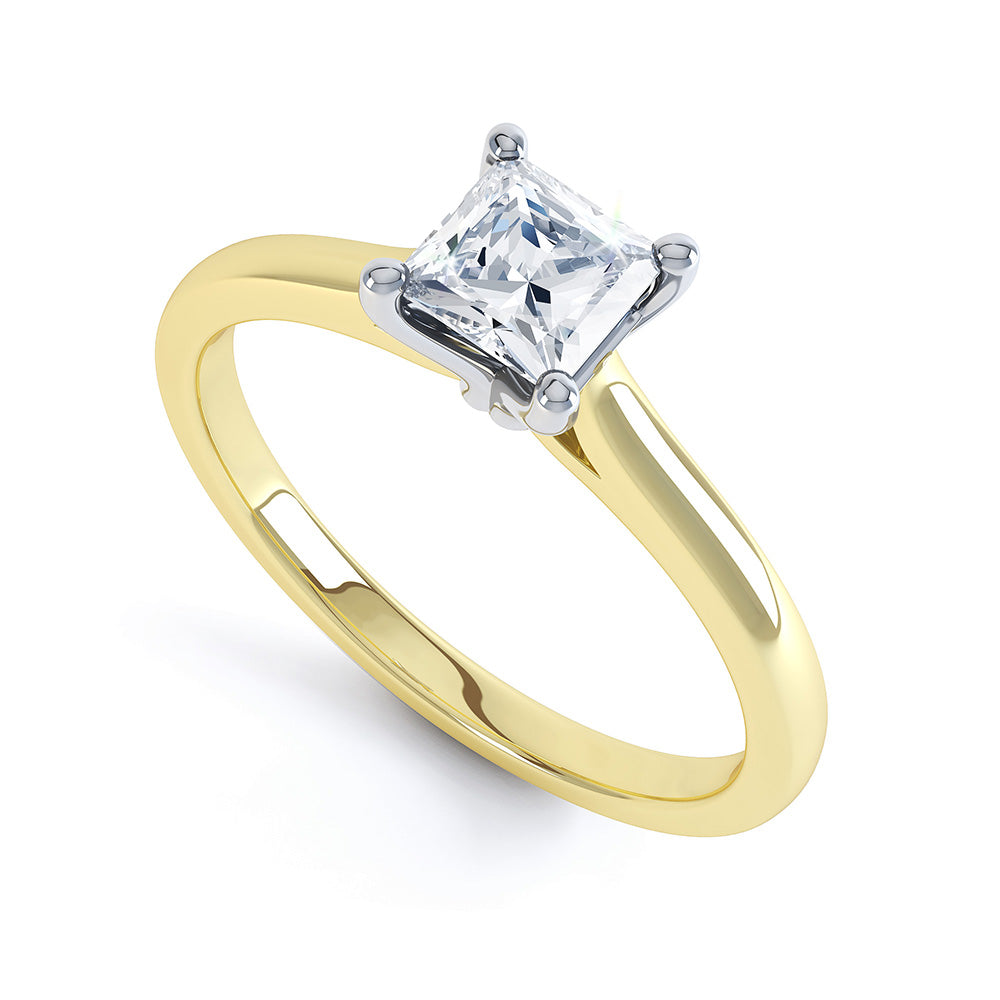4 Claw Princess Cut Diamond Solitaire - JQD1017