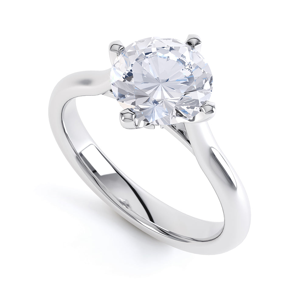 4 Claw Round Cut Diamond Solitaire - JQD1008