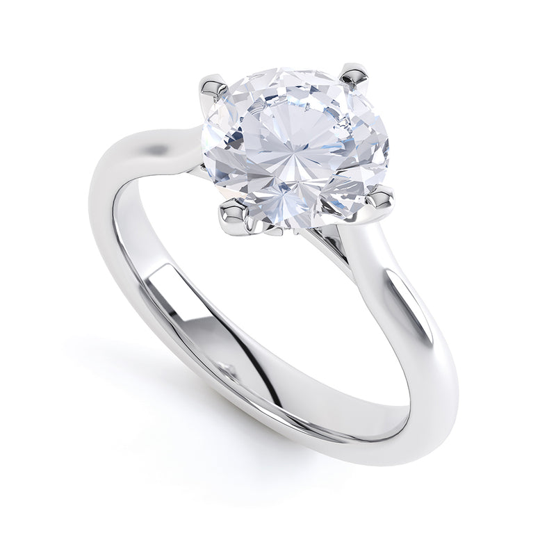 4 Claw Round Cut Diamond Solitaire - JQD1008