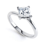 4 Claw Princess Cut Diamond Twist Solitaire - JQD1012