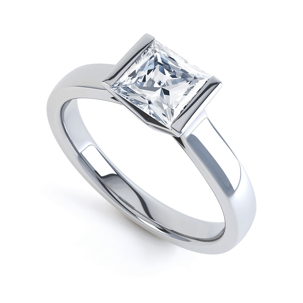 Tension - Princess Cut Diamond Solitaire - JQD1013