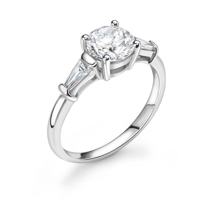 Everly - Round Brilliant Trilogy Ring
