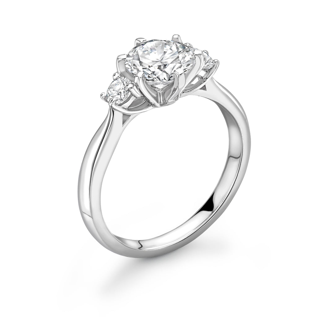 Chloe - Round Brilliant Trilogy Ring