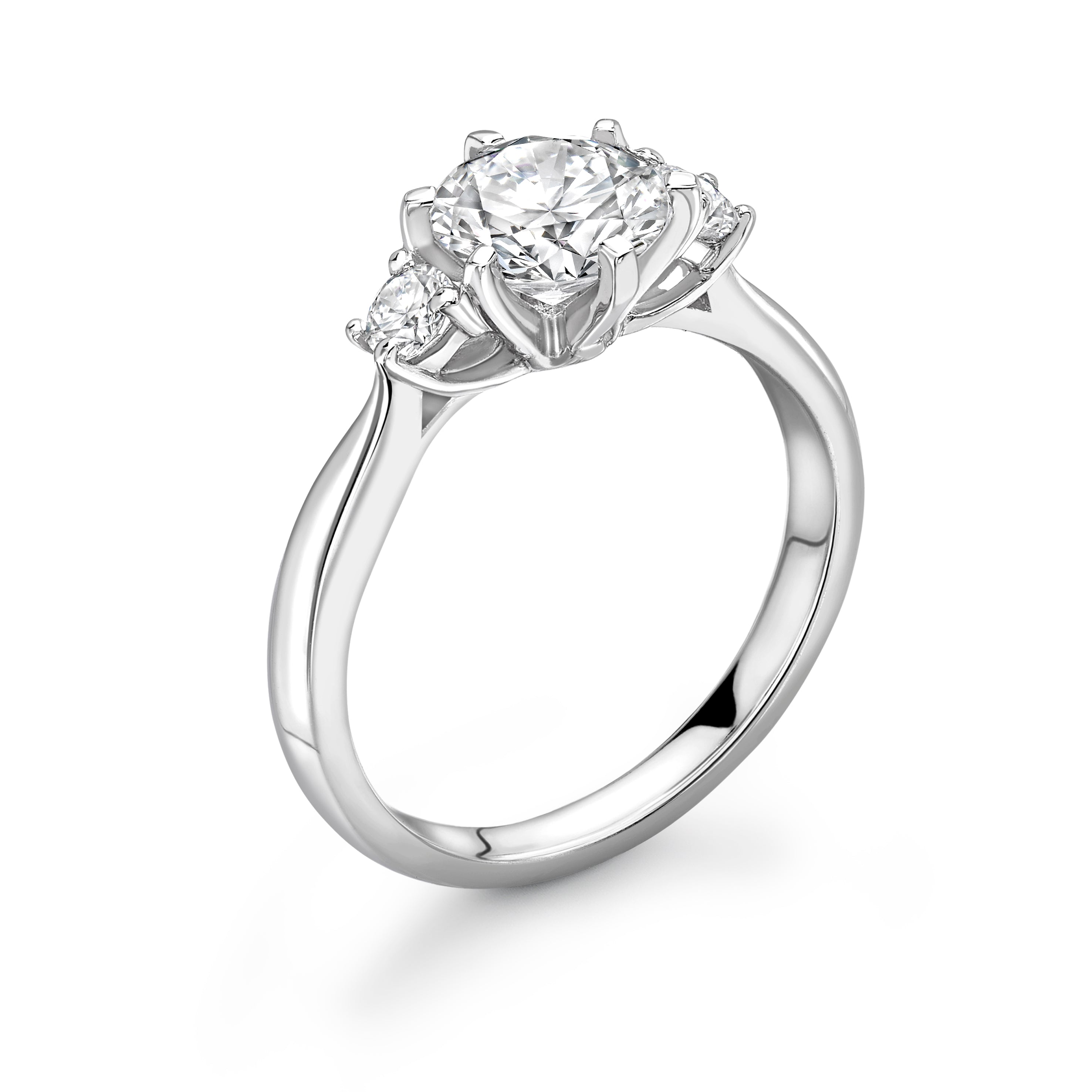 Chloe - Round Brilliant Trilogy Ring
