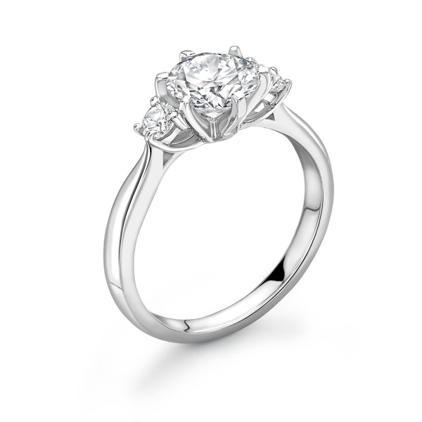 Chloe - Round Brilliant Trilogy Ring