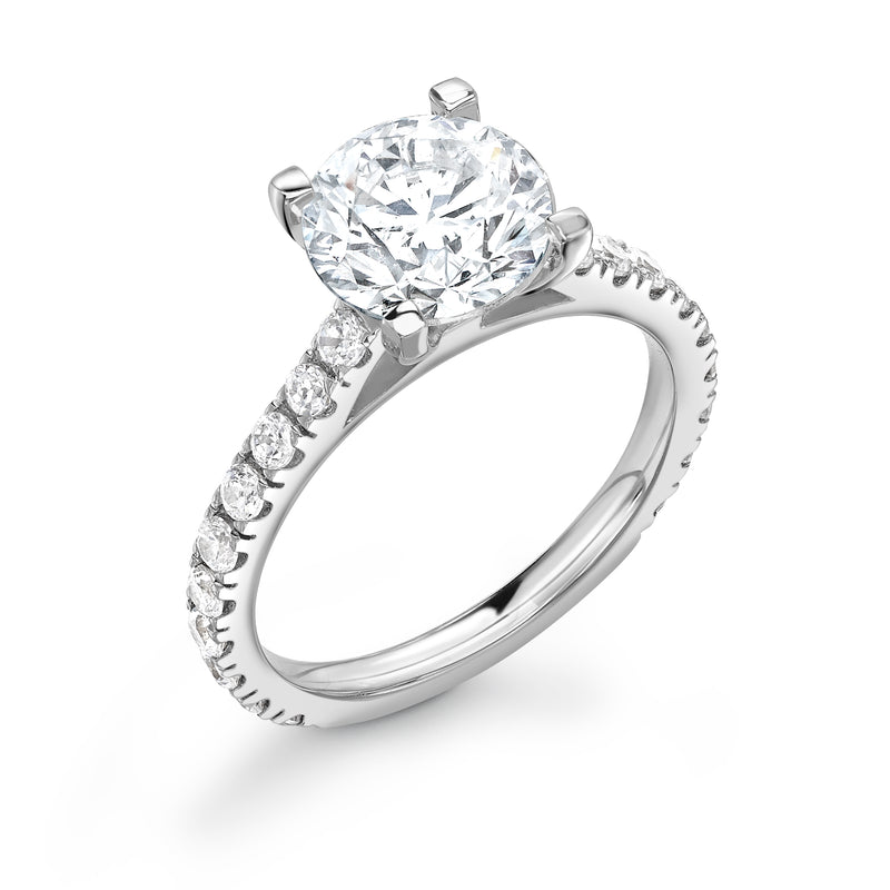 Abigail - Round Brilliant, Shoulder Set Ring