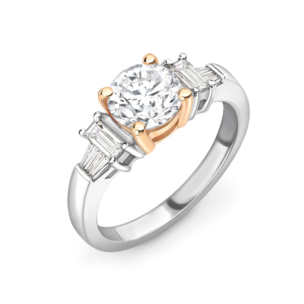 Isla - Round Brilliant, Trilogy Ring