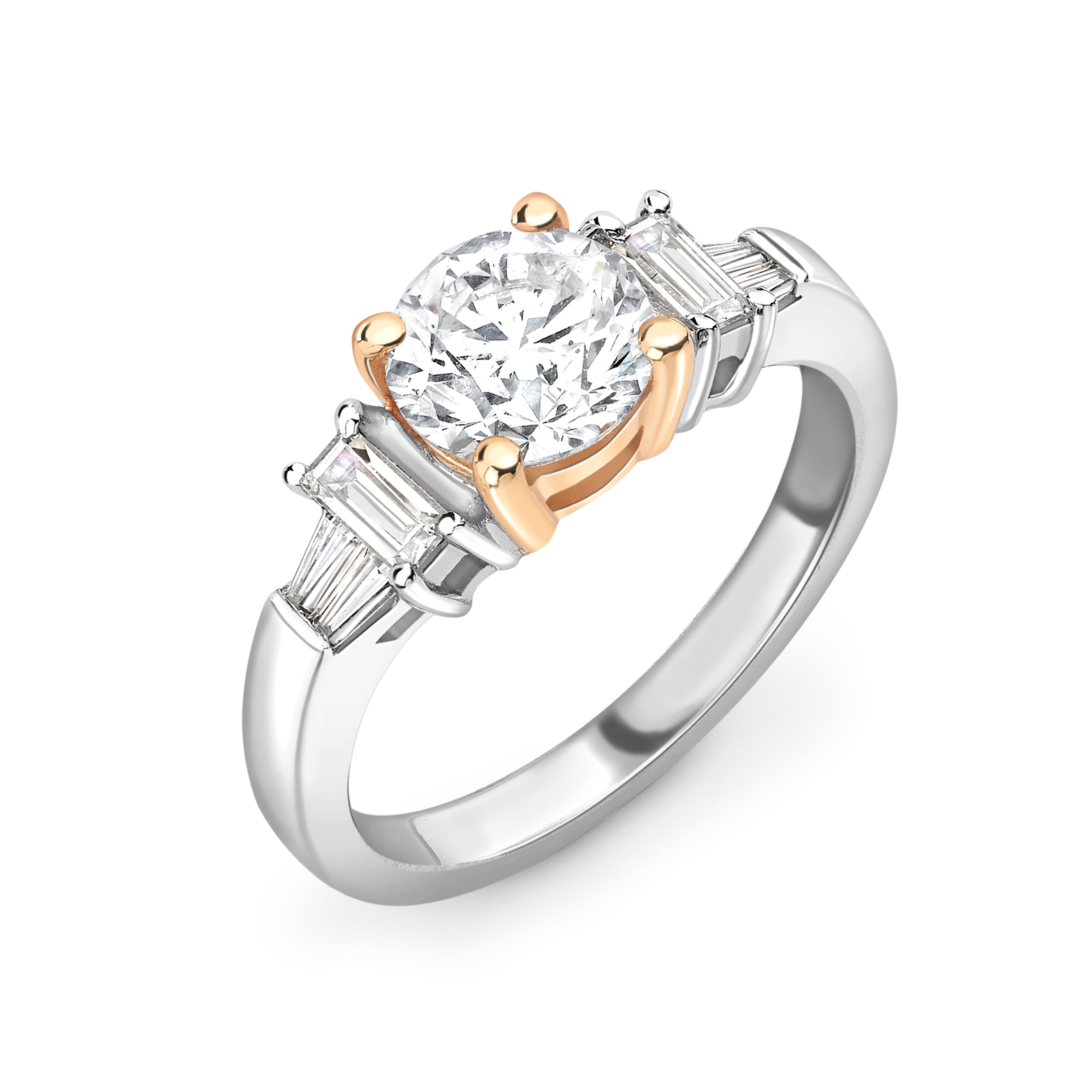 Isla - Round Brilliant, Trilogy Ring